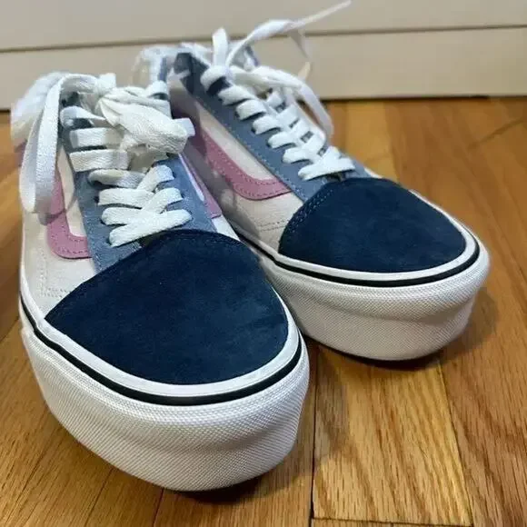 Vans Old Skool Stackform Sherpa Lace-Up — Blue & Pink - Picture 6 of 8